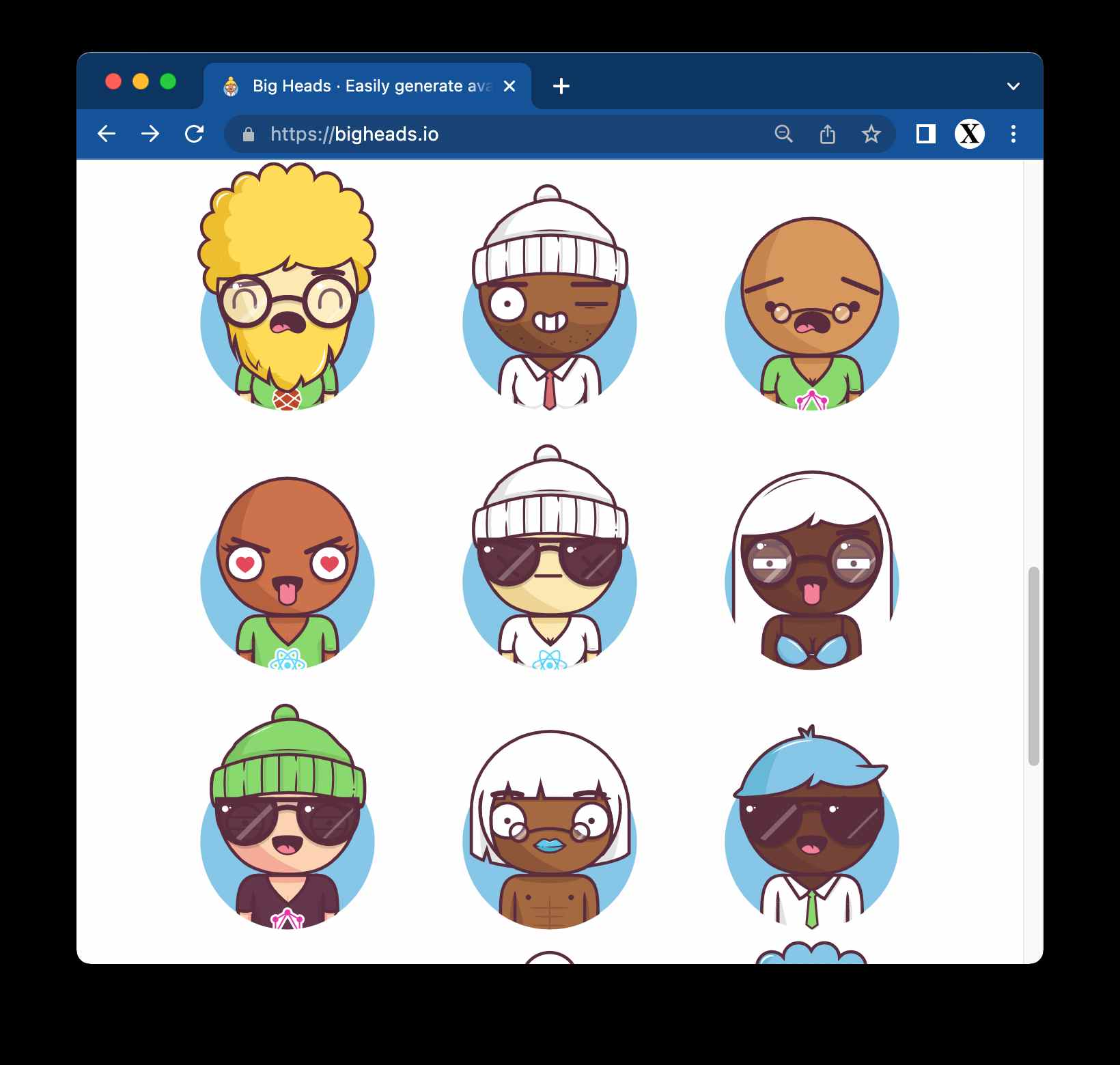 Big Heads · Easily generate avatars for your projects