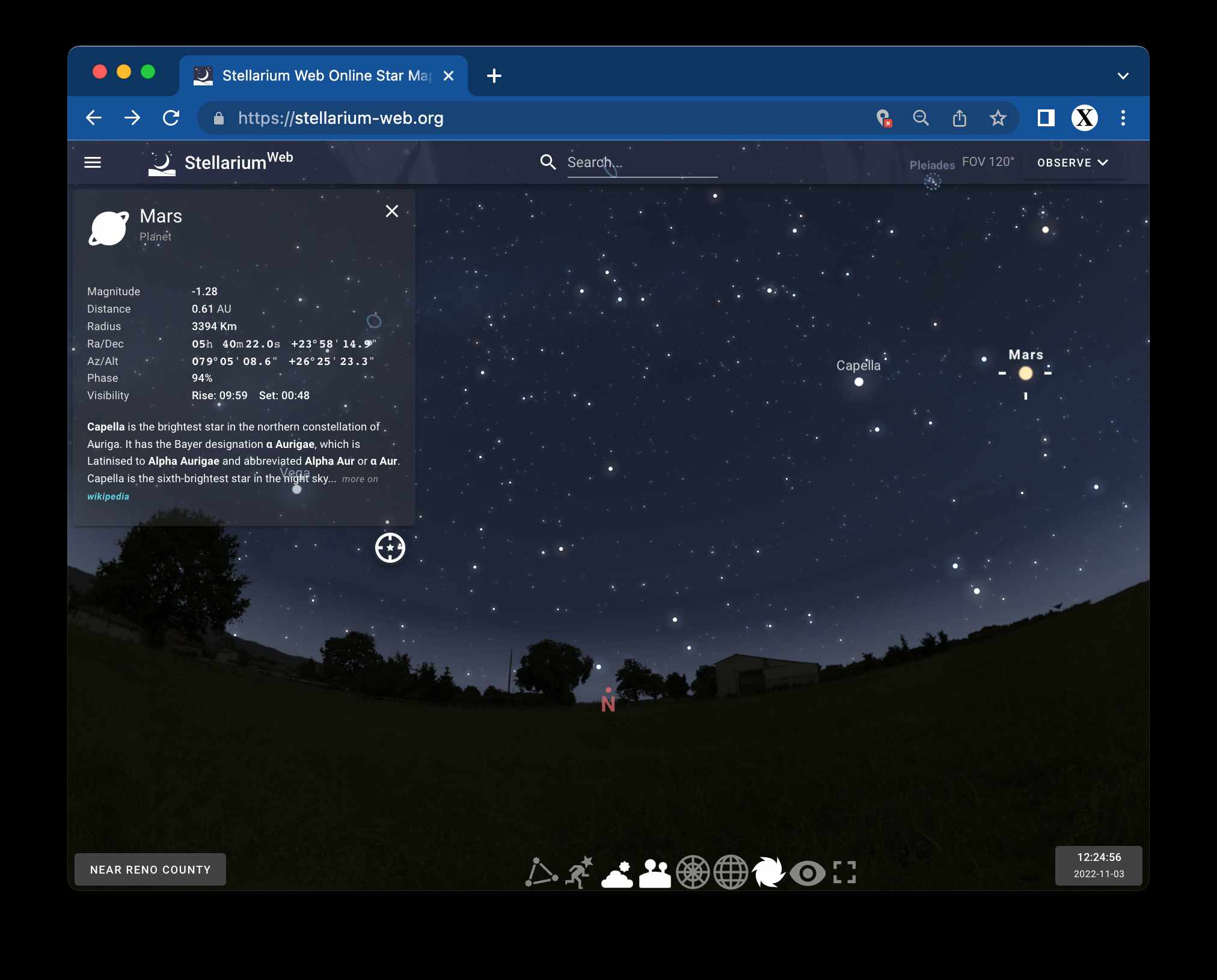 Stellarium Web Online Star Map