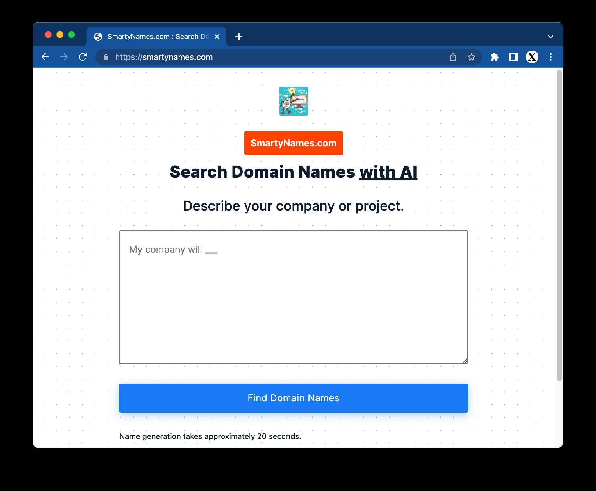 SmartyNames.com : Search Domain Names with Artificial Intelligence