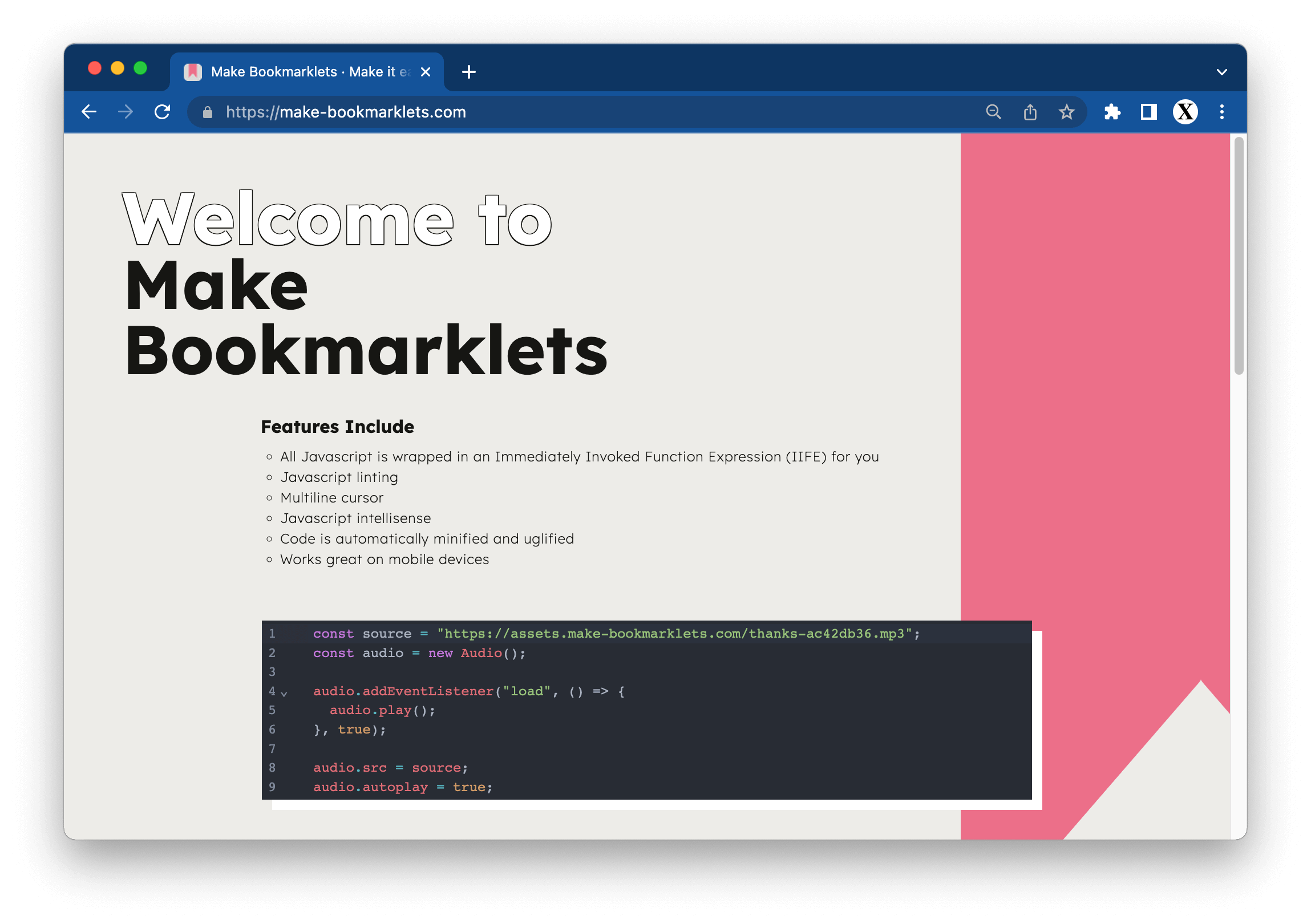 Make Bookmarklets