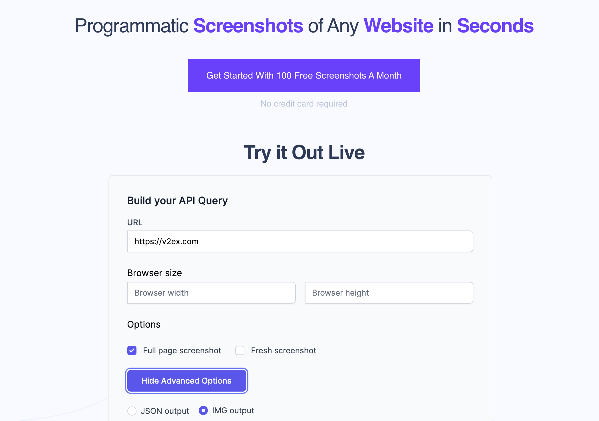 Screenshot API