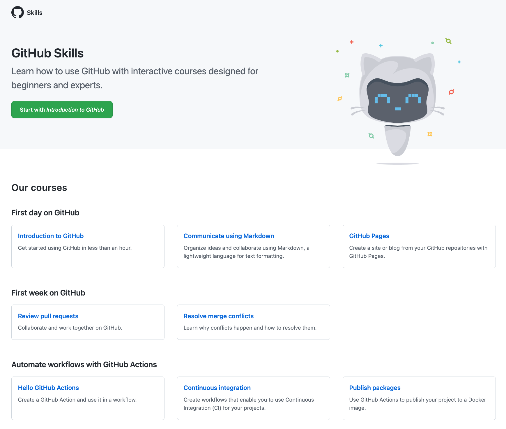 Introducing GitHub Skills